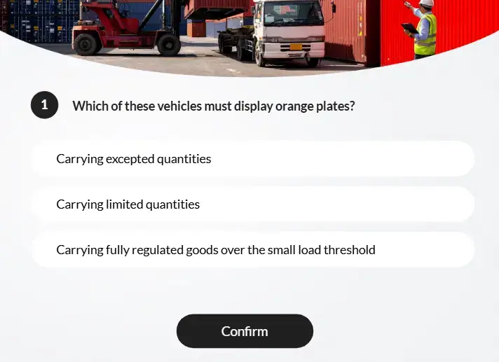 Dangerous Goods Training Assessment